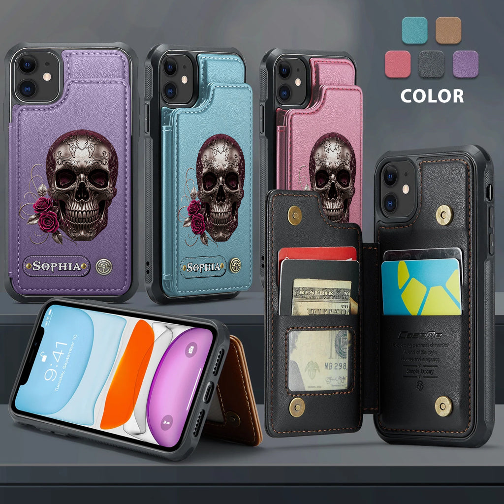 You & Me We Got This - Personalized Skull Wallet Phone Case