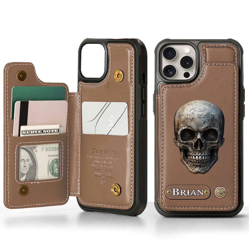 You & Me We Got This - Personalized Skull Wallet Phone Case