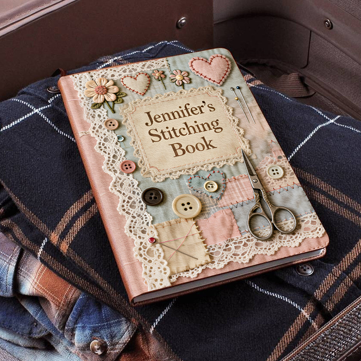 Stitching Book - Personalized Sewing Leather Journal