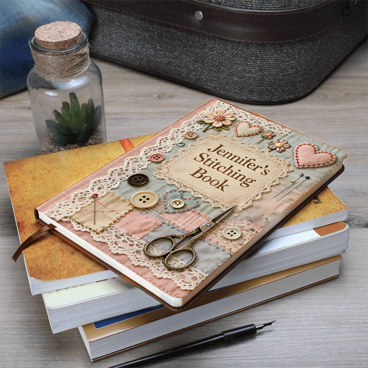 Stitching Book - Personalized Sewing Leather Journal