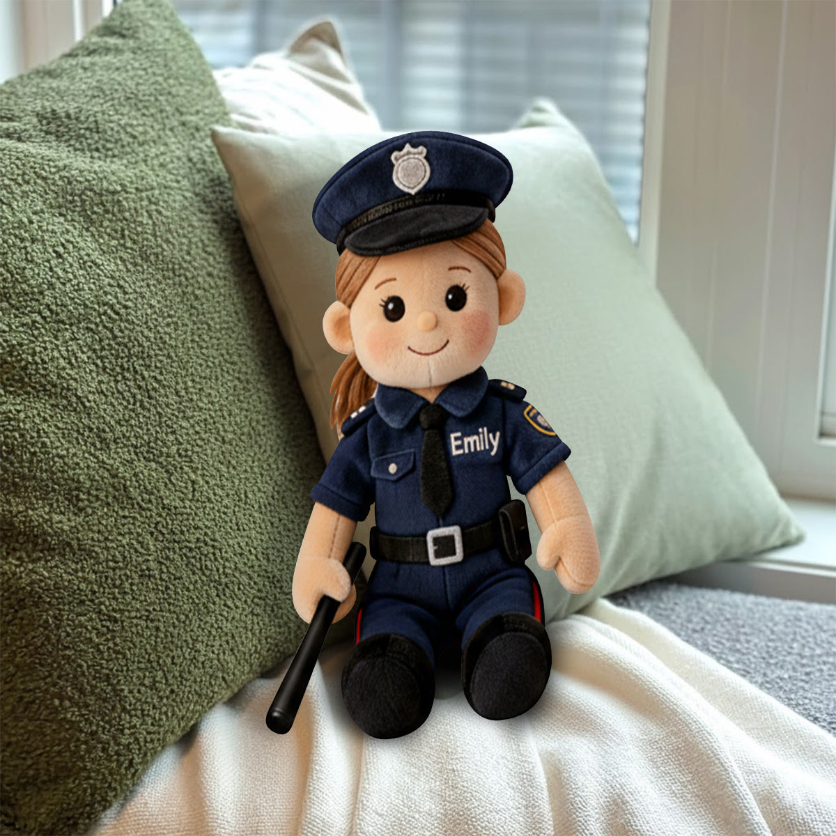 Custom From Any Photo - Personalized Kid Faux Fur Shaped Pillow