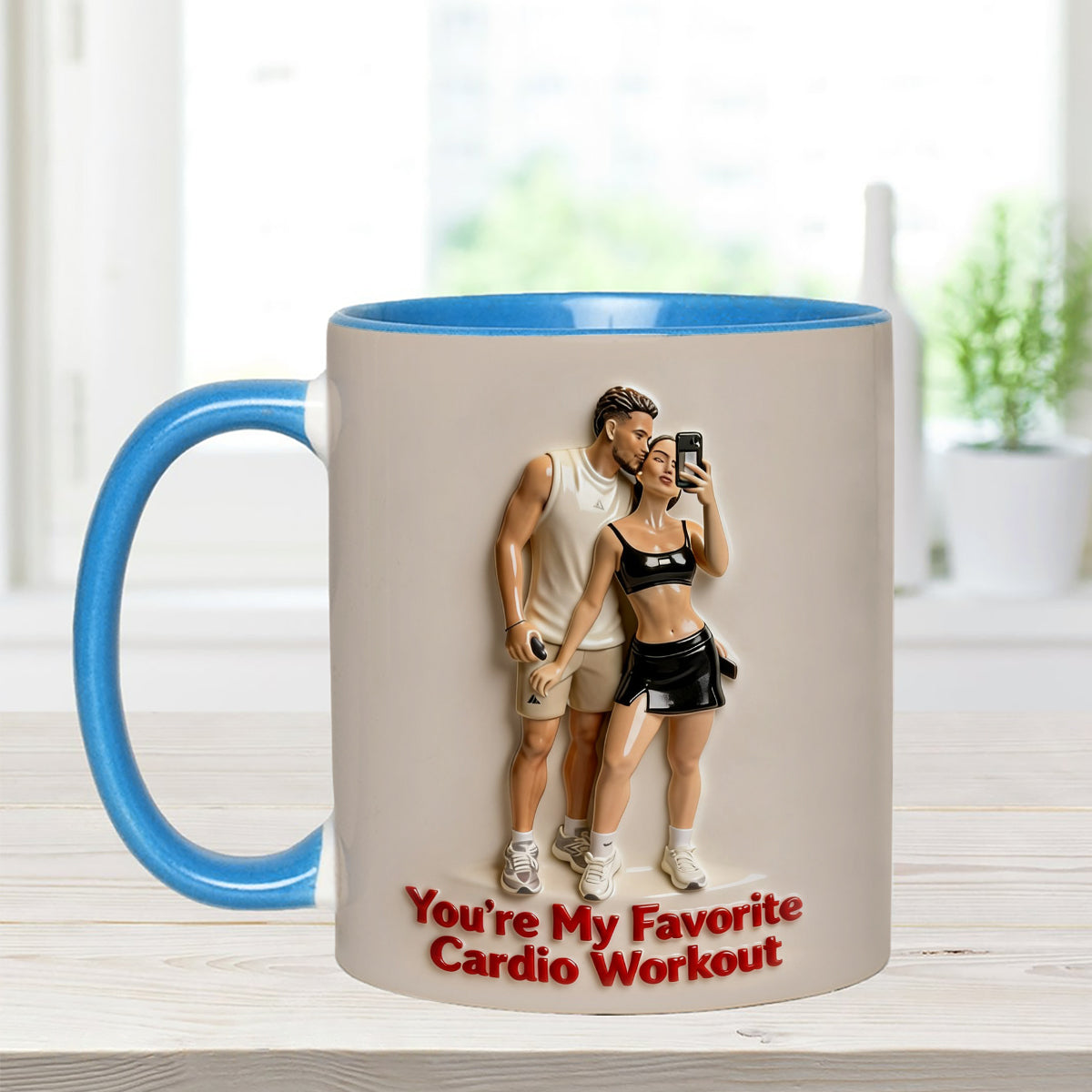 Custom From Any Photo - Personalized Spicy Couple Set Accent Mug with Acrylic Stirrers