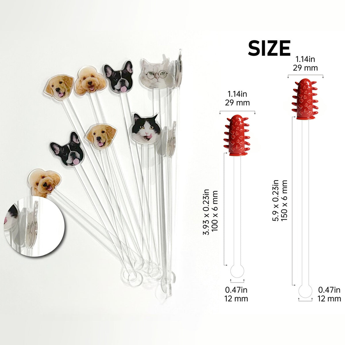 Custom From Any Photo - Personalized Spicy Couple Set Accent Mug with Acrylic Stirrers