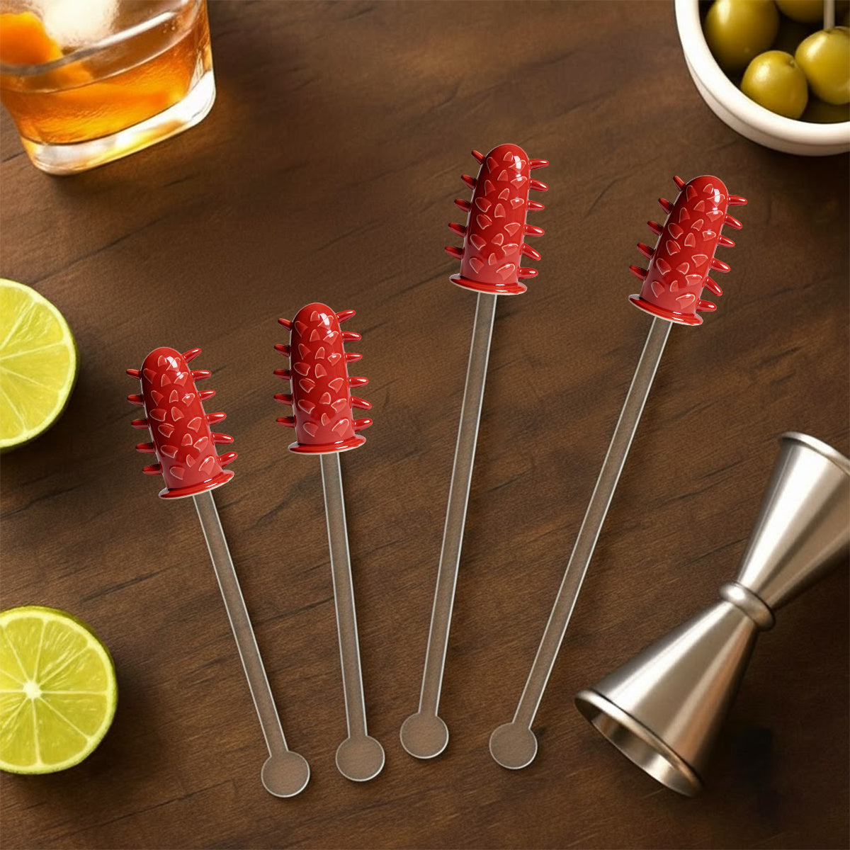 Custom From Any Photo - Personalized Spicy Couple Set Accent Mug with Acrylic Stirrers