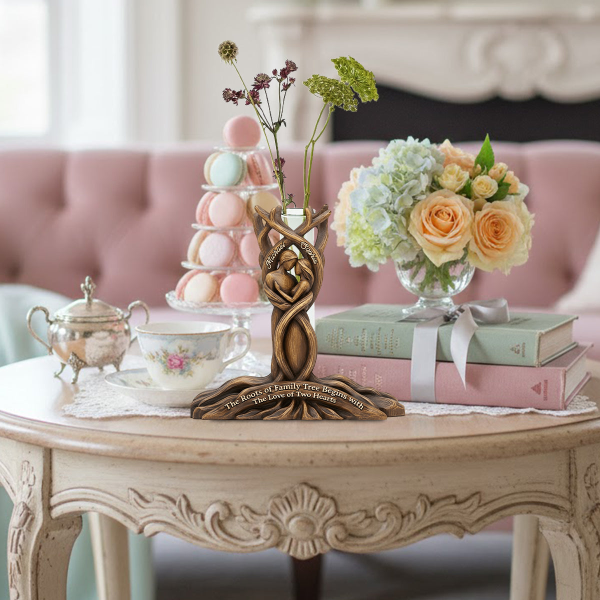 Perfect Gift For Couple - Personalized Couple Custom Shape Acrylic Flower Vase