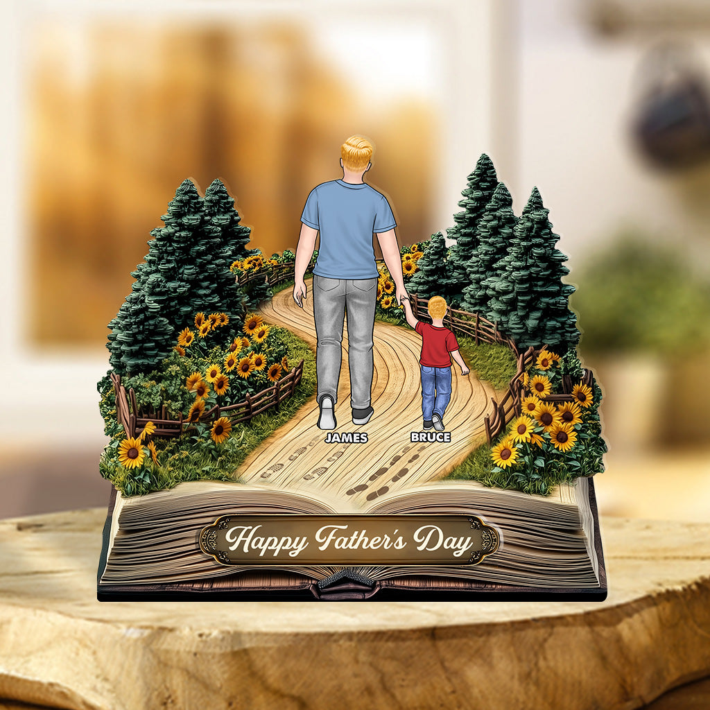 Thank You For Always Being By My Side - Personalized Father Custom Shaped Acrylic Plaque
