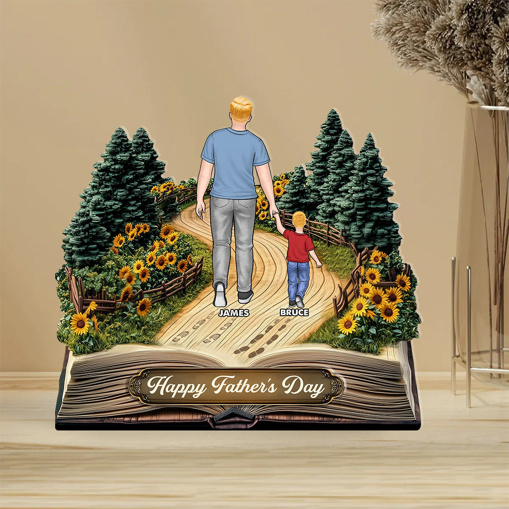 Thank You For Always Being By My Side - Personalized Father Custom Shaped Acrylic Plaque