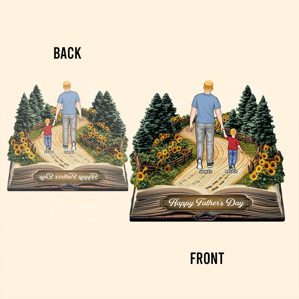 Thank You For Always Being By My Side - Personalized Father Custom Shaped Acrylic Plaque