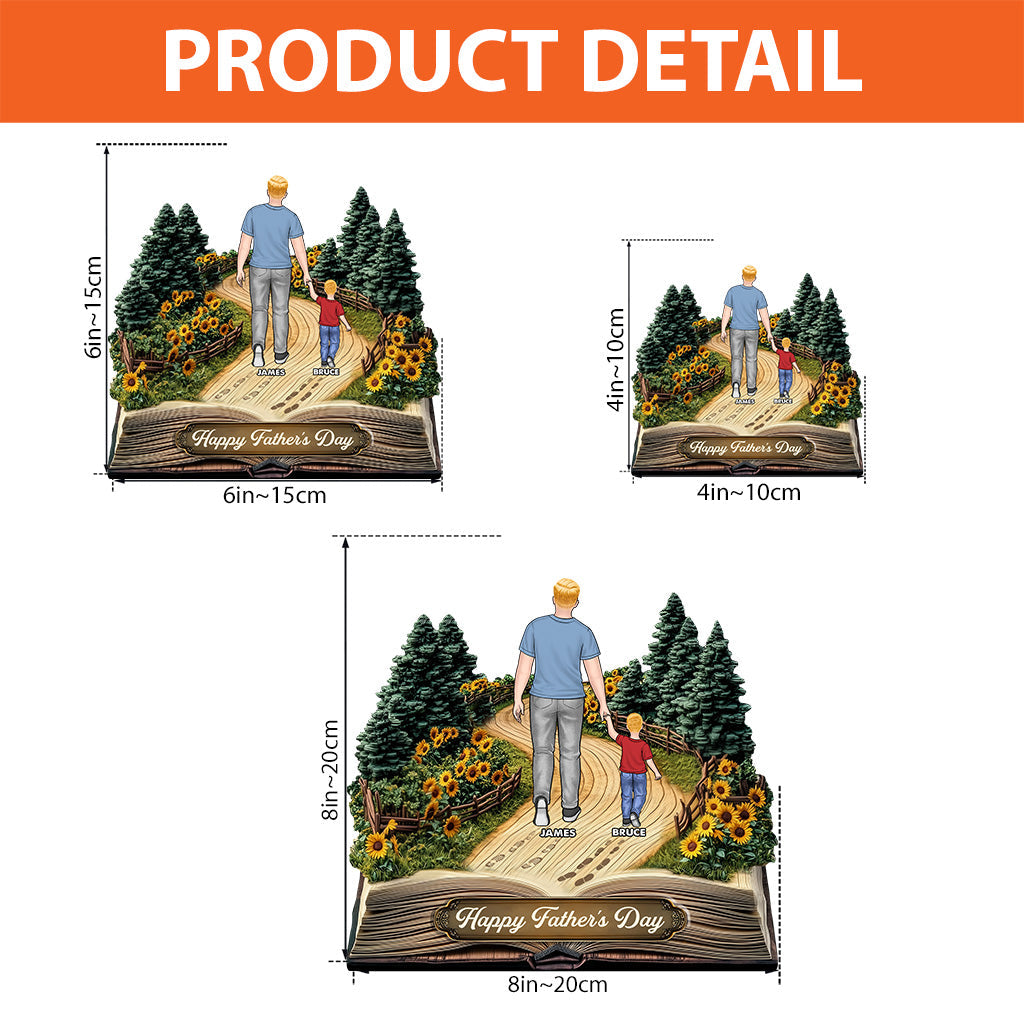 Thank You For Always Being By My Side - Personalized Father Custom Shaped Acrylic Plaque