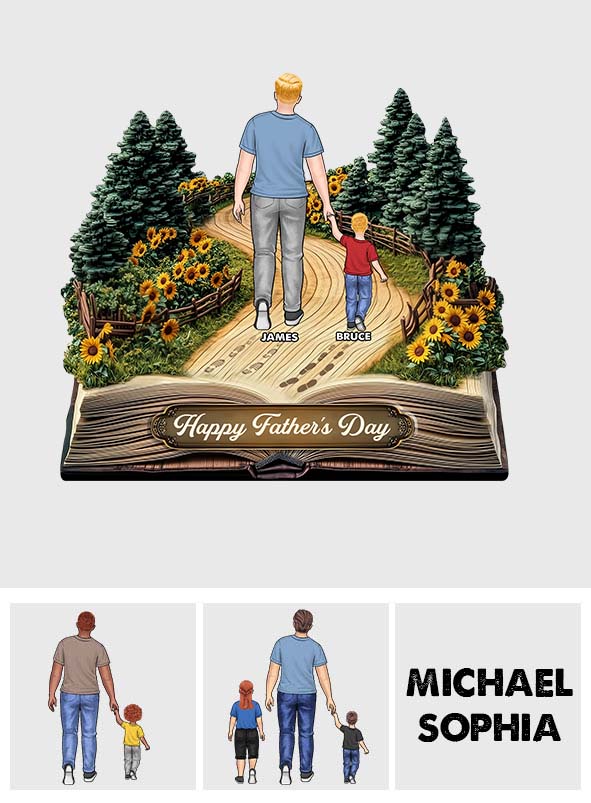 Thank You For Always Being By My Side - Personalized Father Custom Shaped Acrylic Plaque