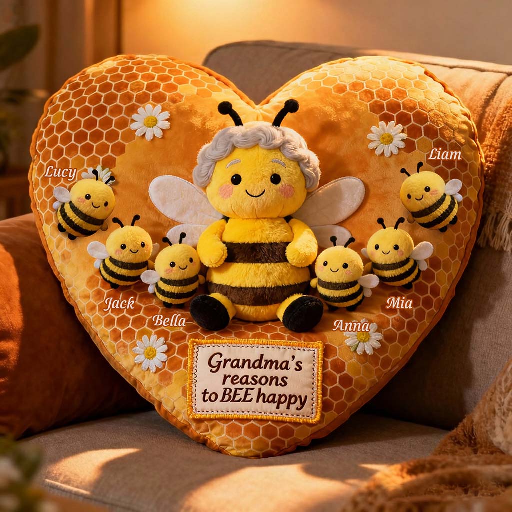 Perfect Gift For Mom, Grandma - Personalized Grandma Faux Fur Shaped Pillow