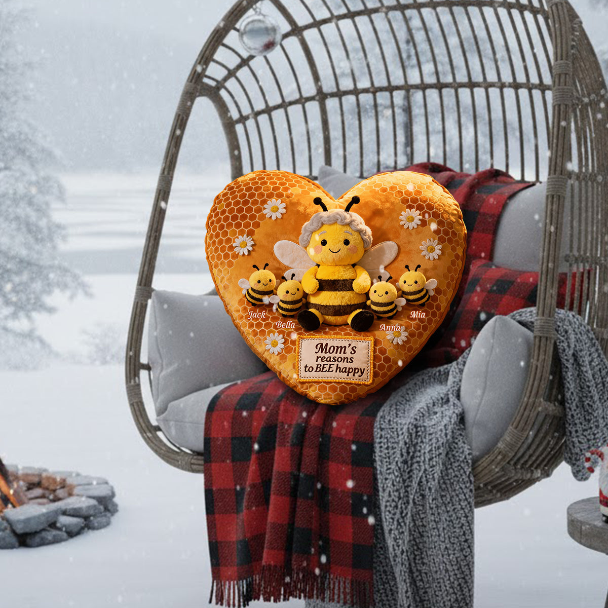 Perfect Gift For Mom, Grandma - Personalized Grandma Faux Fur Shaped Pillow