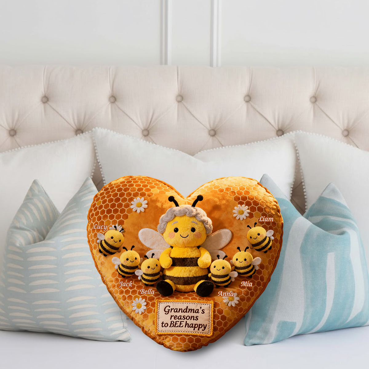 Perfect Gift For Mom, Grandma - Personalized Grandma Faux Fur Shaped Pillow