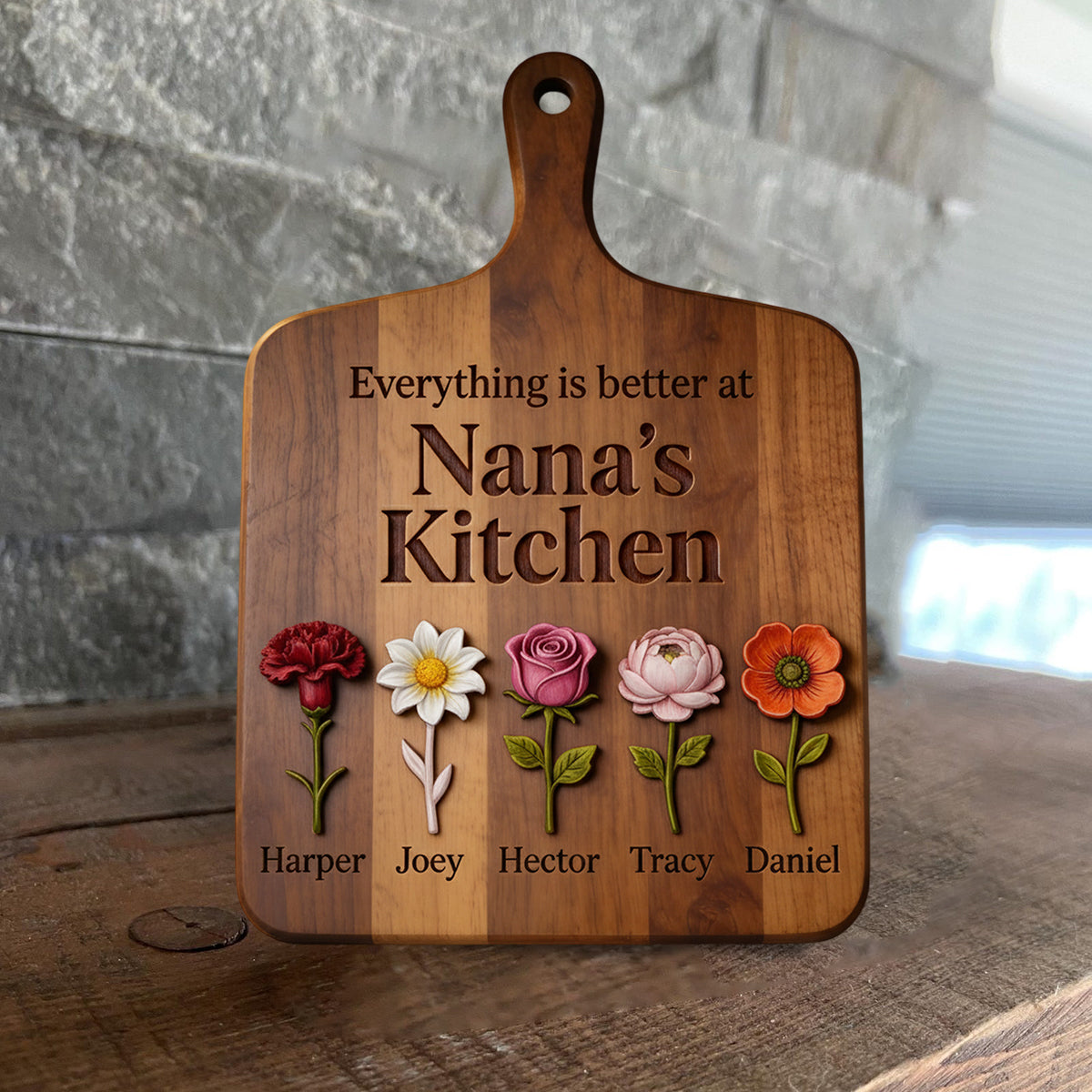 Everything Is Better At Grandma's Kitchen - Personalized Grandma Custom Shaped Wood Plaque