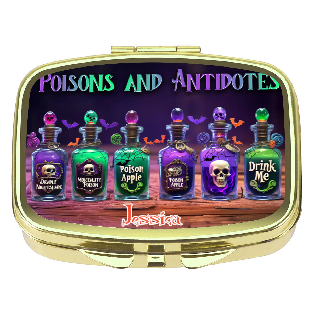 Poisons And Antidotes - Personalized Witch Pill Organizer Box