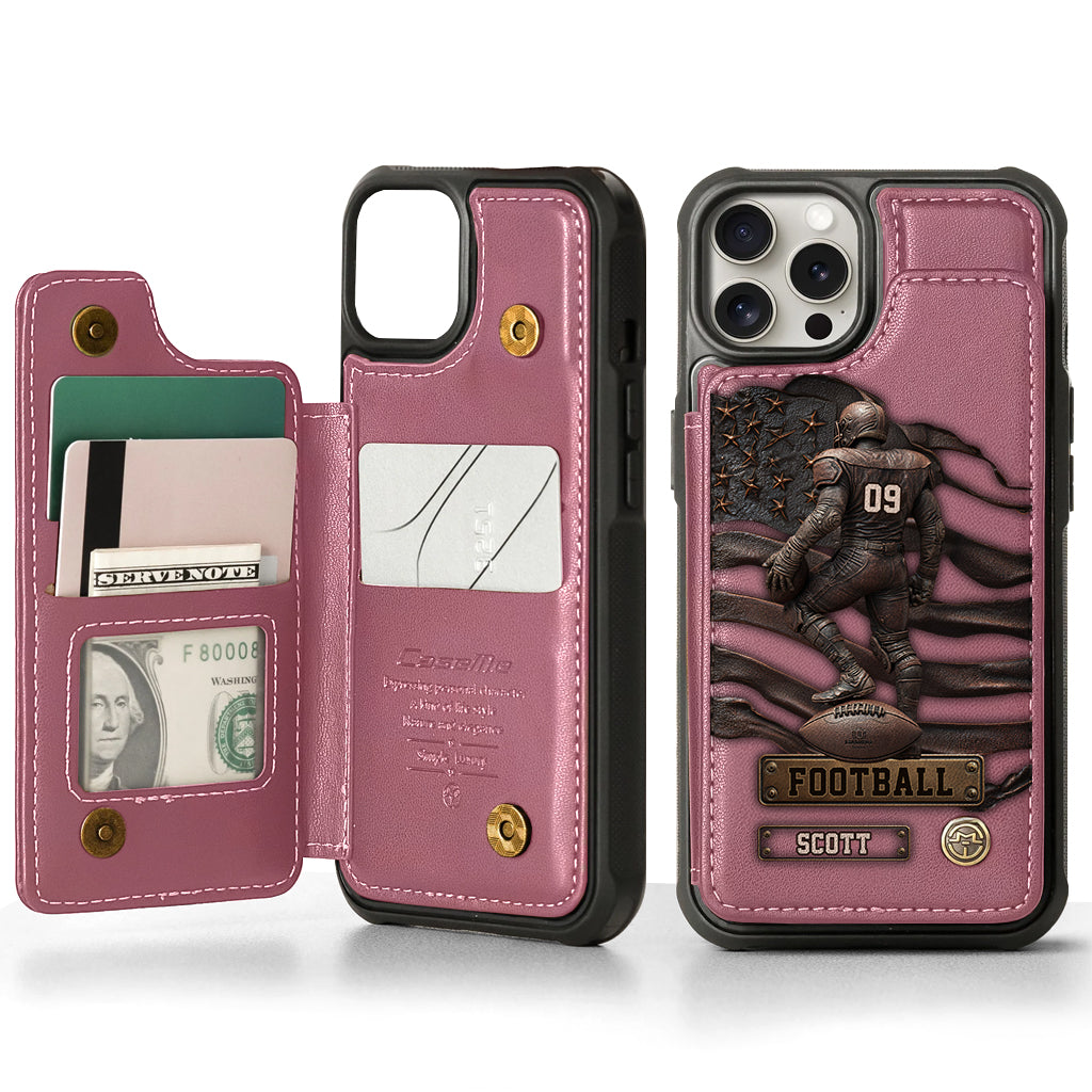 Game Day - Personalized Football Wallet Phone Case