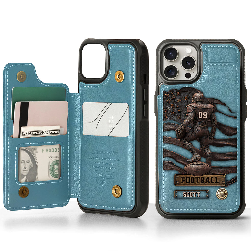 Game Day - Personalized Football Wallet Phone Case