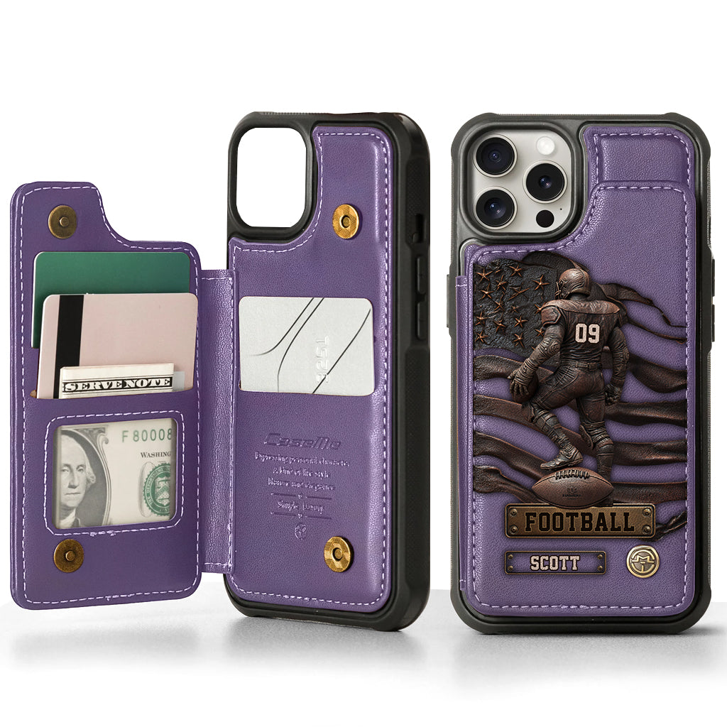 Game Day - Personalized Football Wallet Phone Case