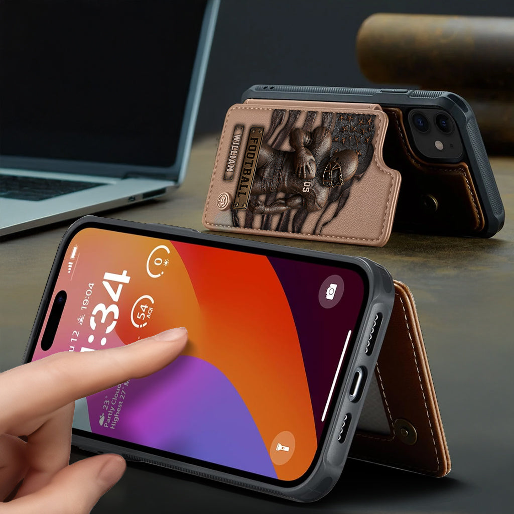 Game Day - Personalized Football Wallet Phone Case