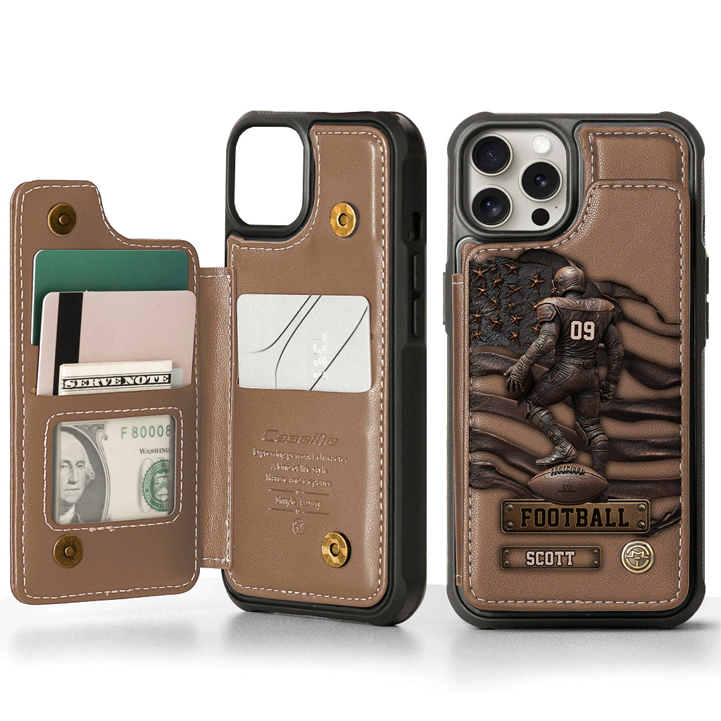 Game Day - Personalized Football Wallet Phone Case