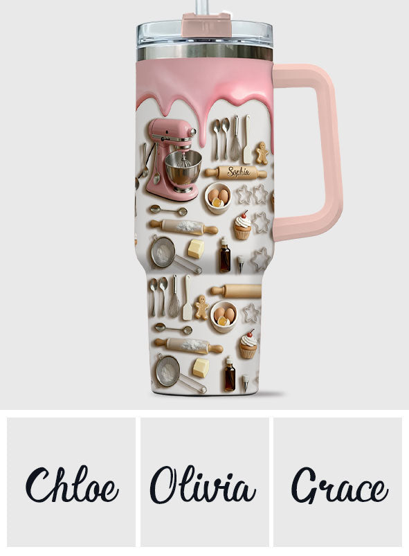 Love Baking - Personalized Baking Tumbler With Handle