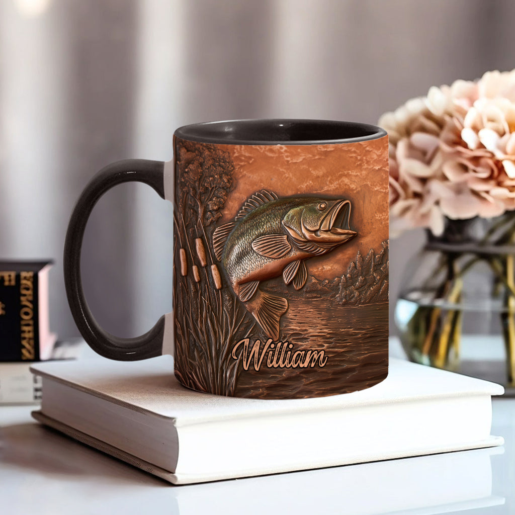 The Best Fisher - Personalized Fishing Accent Mug
