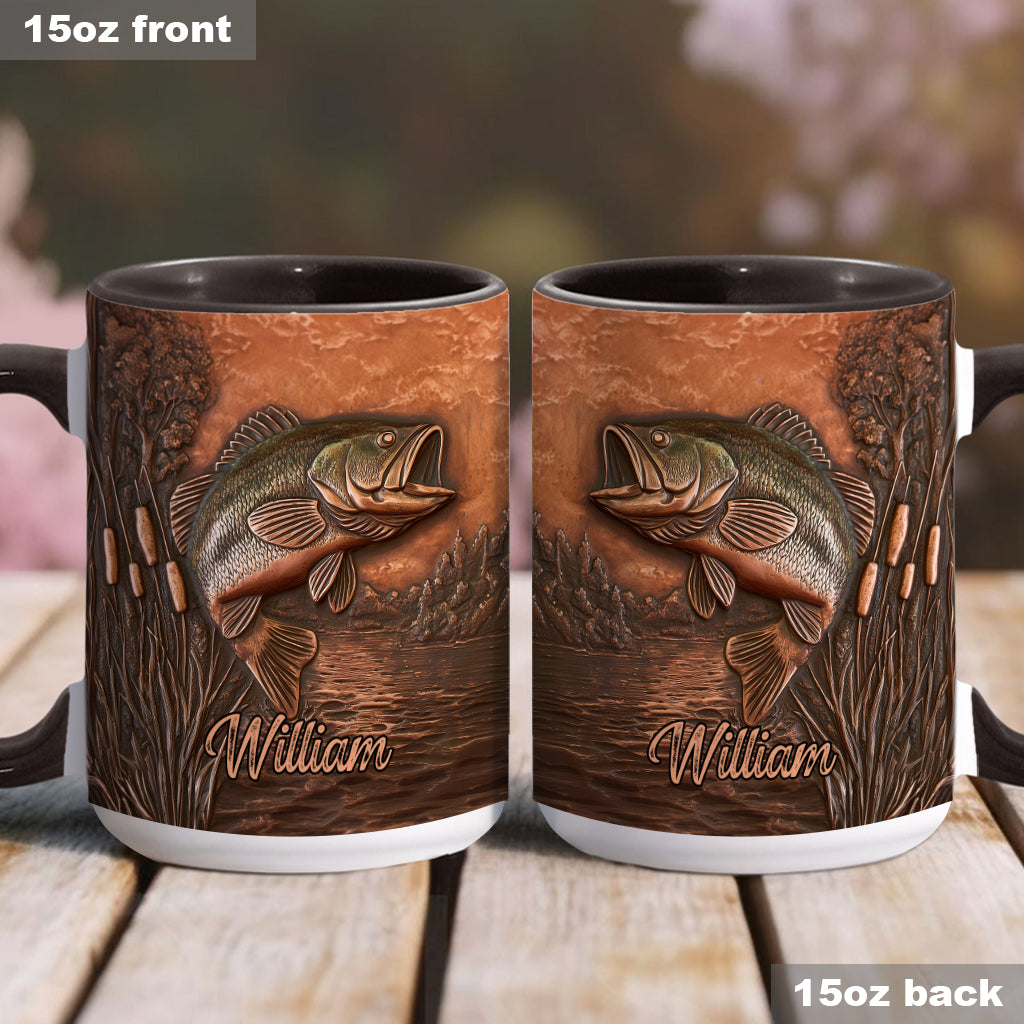 The Best Fisher - Personalized Fishing Accent Mug
