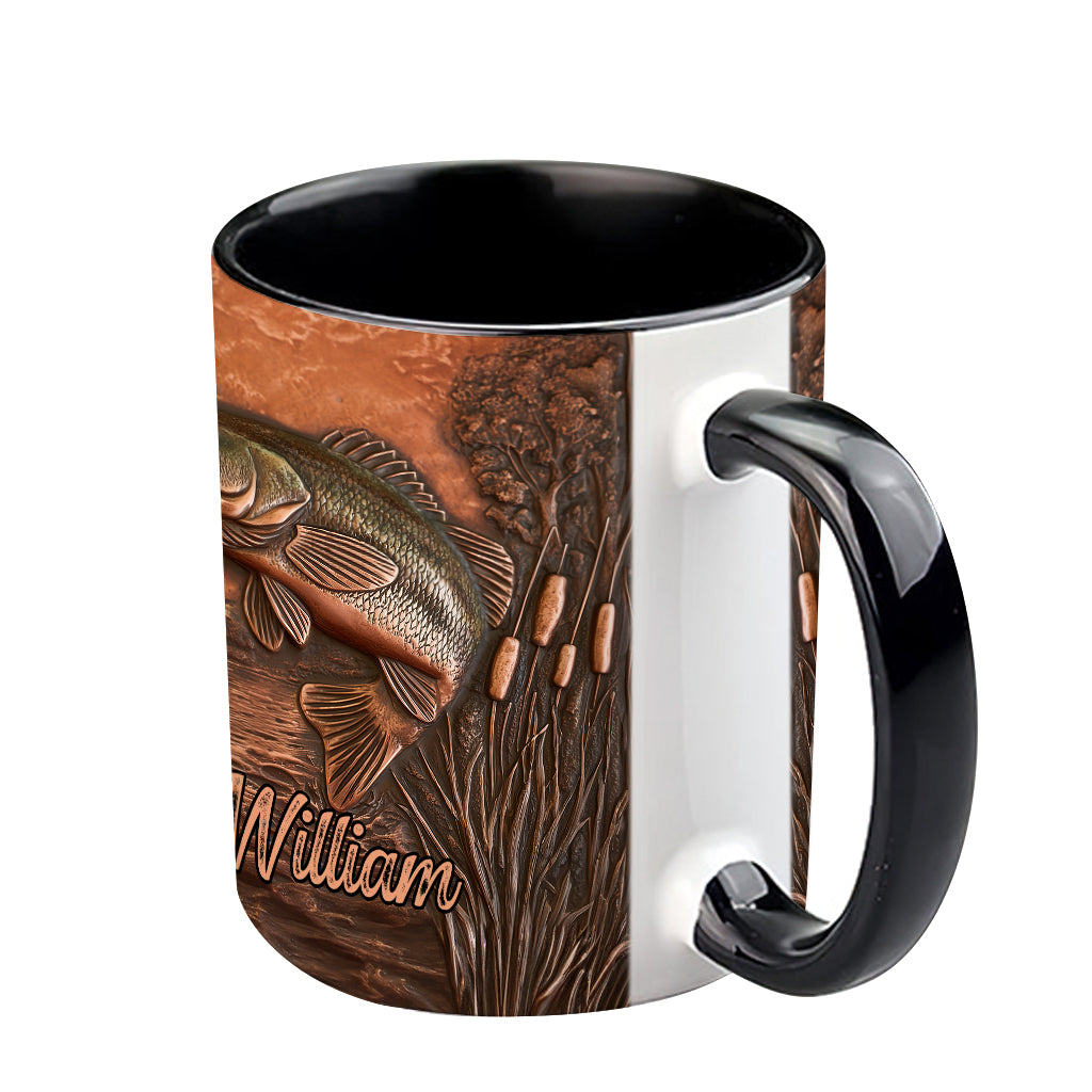 The Best Fisher - Personalized Fishing Accent Mug