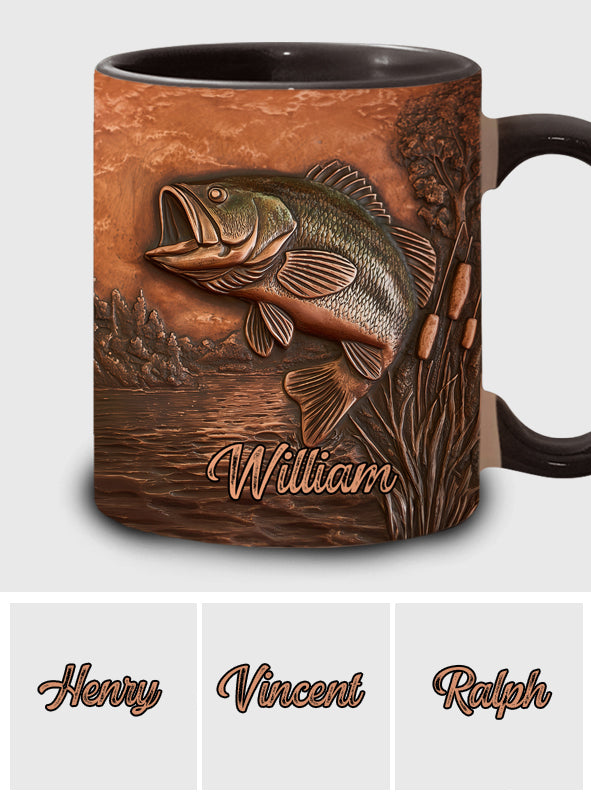 The Best Fisher - Personalized Fishing Accent Mug