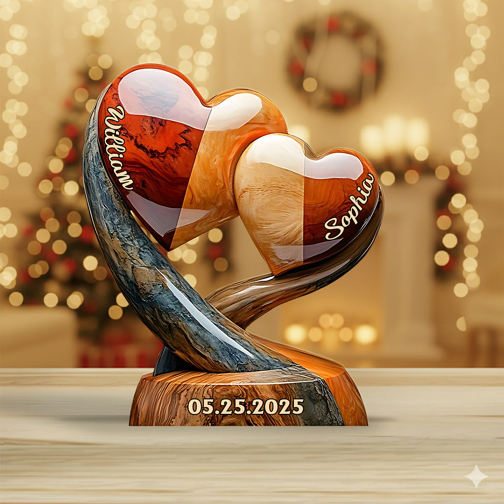 Sweethearts Christmas Gift for Couple - Personalized Couple Custom Shaped Acrylic Plaque