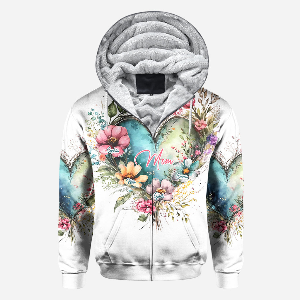 Mom's Grandma's Flowers - Personalized Mother All Over Shirt