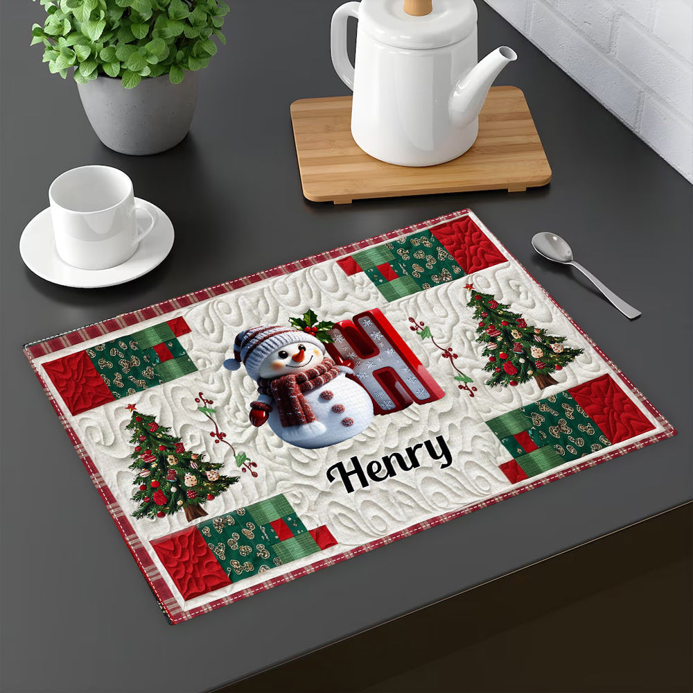 Merry Christmas - Personalized Family Table Runner & Placemat