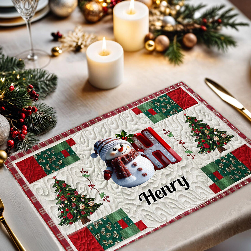 Merry Christmas - Personalized Family Table Runner & Placemat