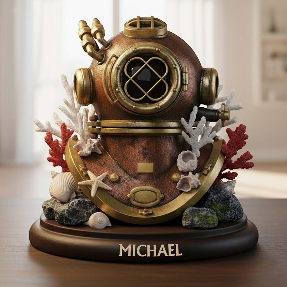 Love Diving - Personalized Scuba Diving Custom Shaped Acrylic Plaque