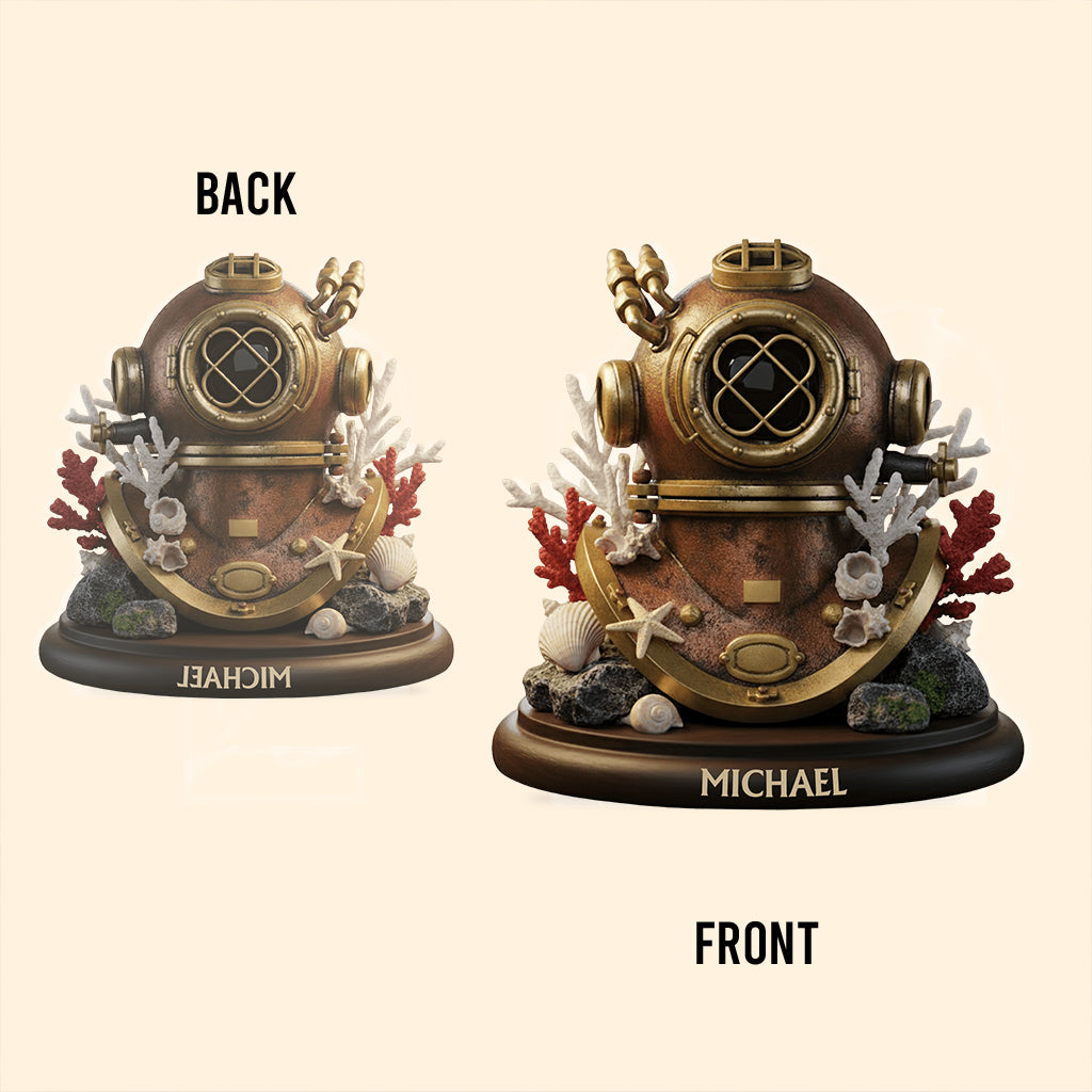 Love Diving - Personalized Scuba Diving Custom Shaped Acrylic Plaque