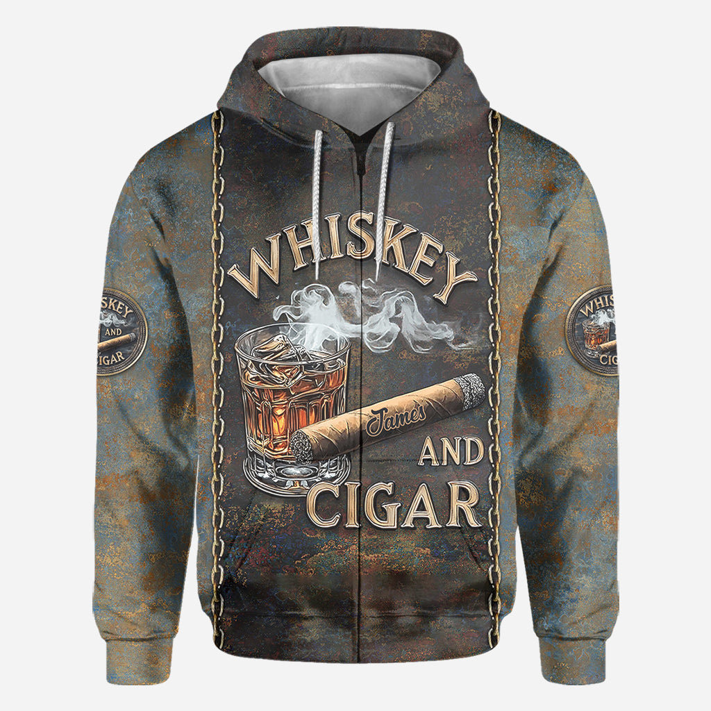 Whiskey And Cigar - Personalized Whisky All Over Shirt