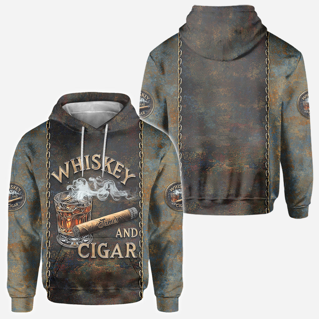 Whiskey And Cigar - Personalized Whisky All Over Shirt