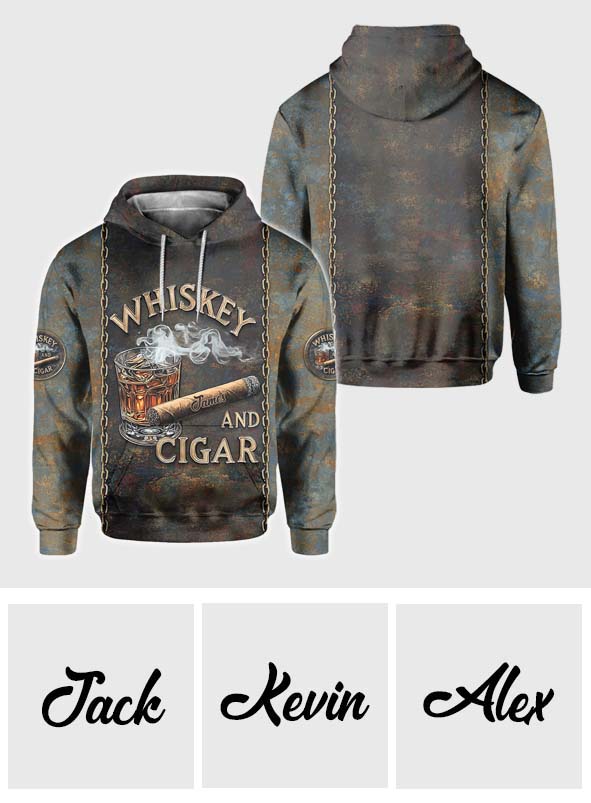 Whiskey And Cigar - Personalized Whisky All Over Shirt