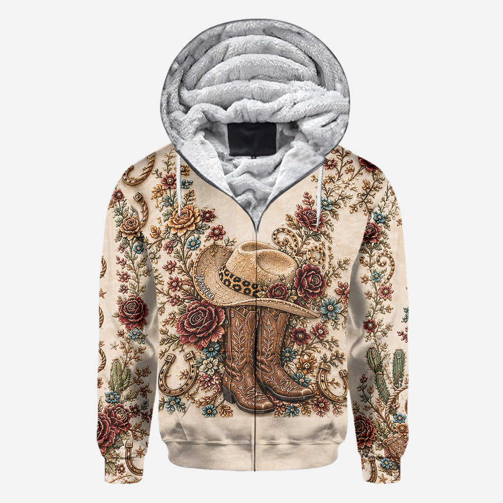 Rodeo Romance - Personalized Cowgirl All Over Shirt