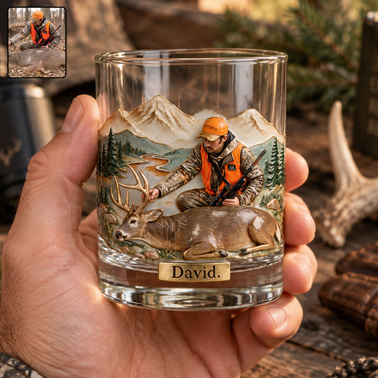 Love Hunting - Personalized Hunting Whiskey Glass