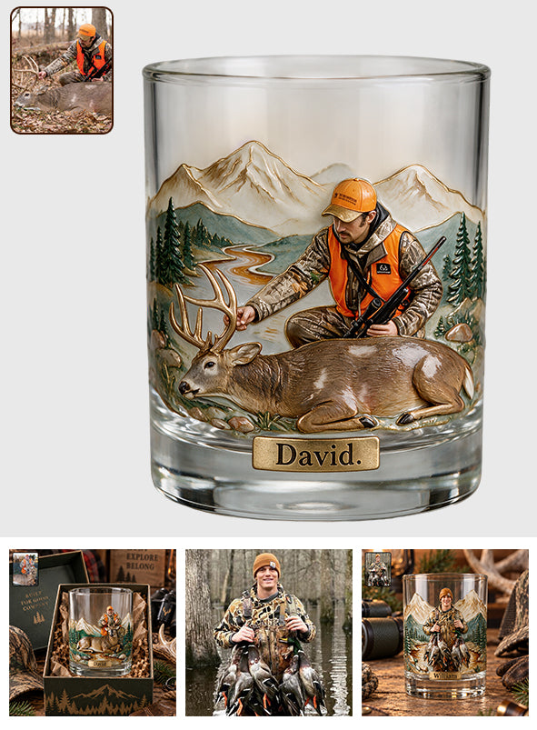 Love Hunting - Personalized Hunting Whiskey Glass