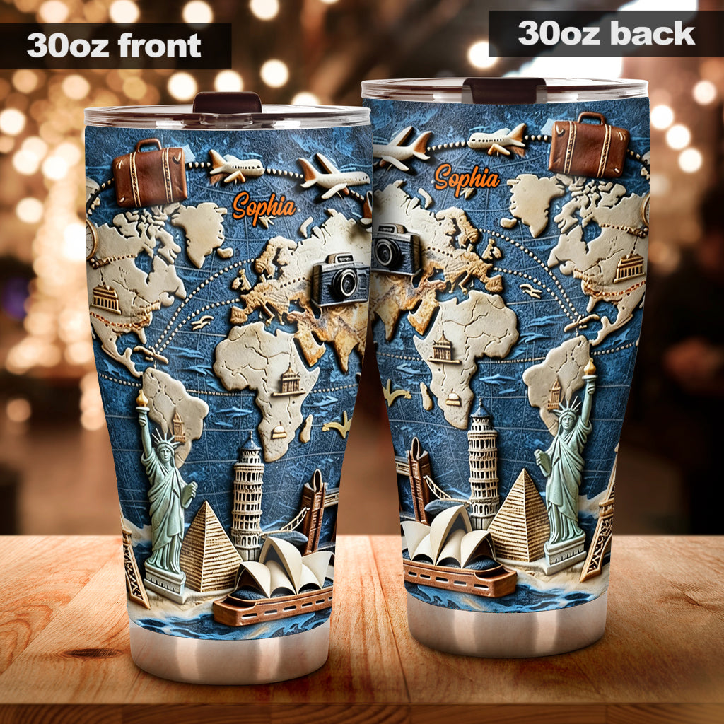 Love Traveling - Personalized Travelling Tumbler