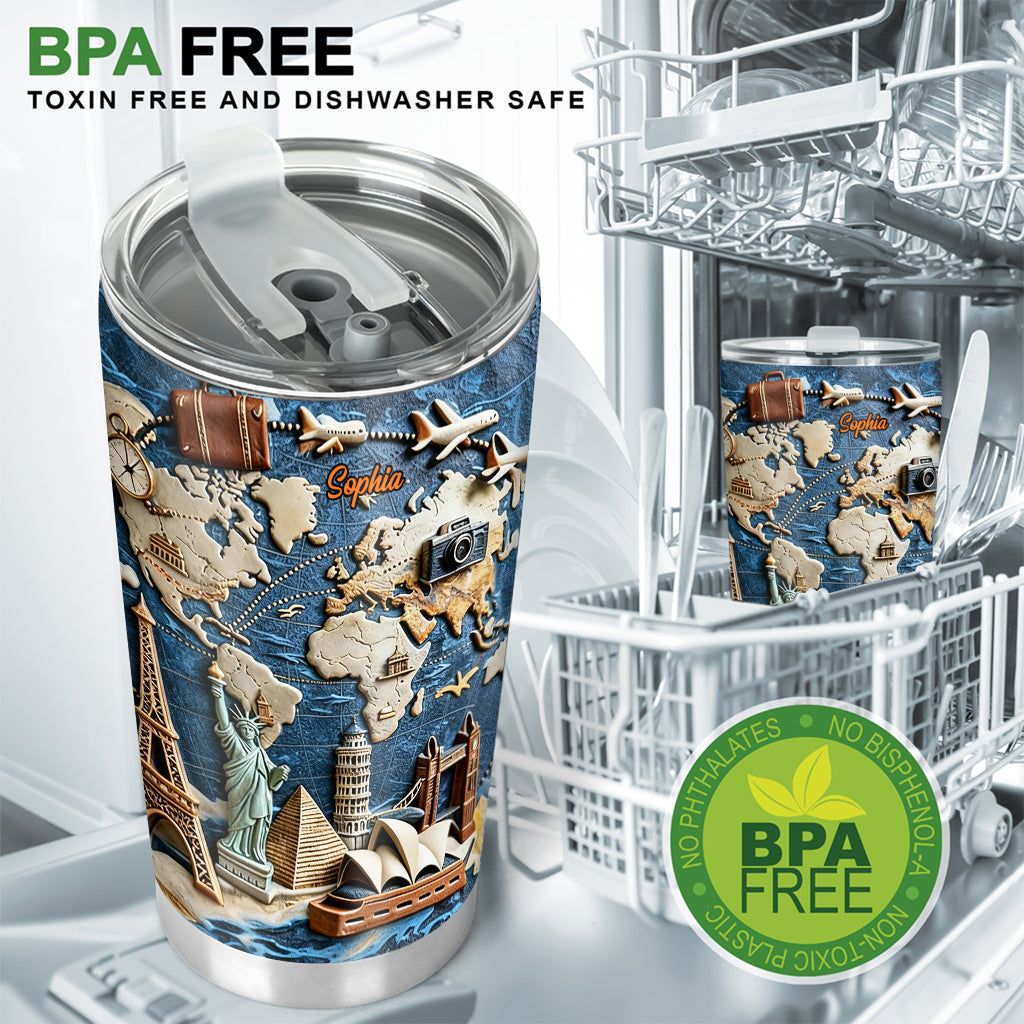 Love Traveling - Personalized Travelling Tumbler