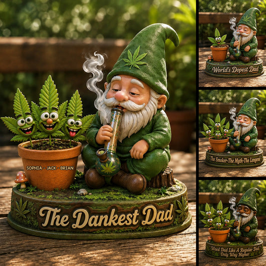 Weed Fathers Day Card, Worlds Dopest Dad, Stoner Gifts - Personalized Weed Custom Shaped Acrylic Plaque