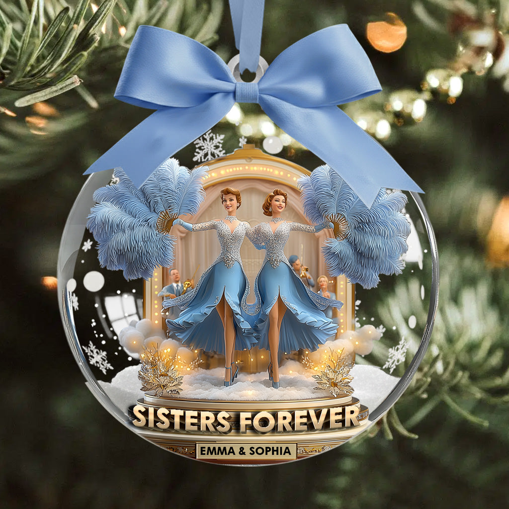 Sisters Forever - Personalized Sibling Ornament