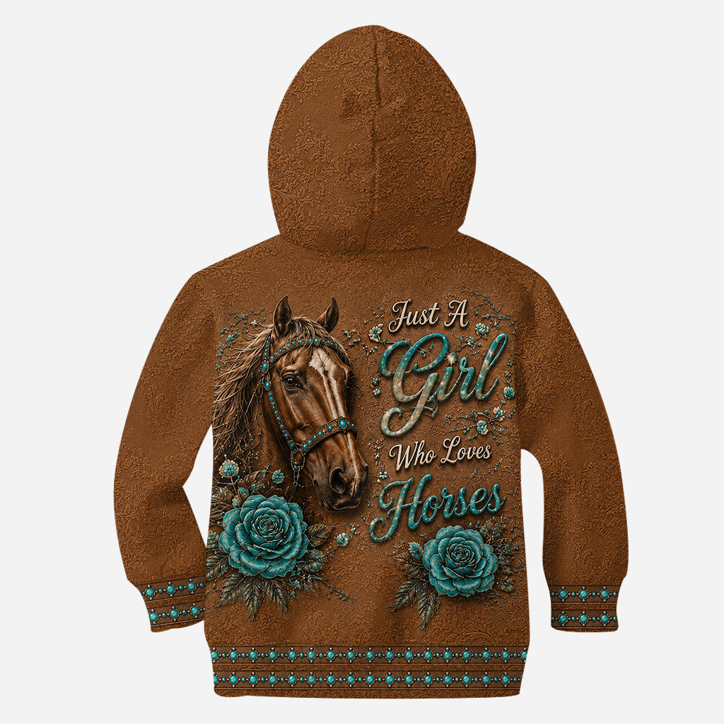 Just A Girl Who Loves Horses - Personalized Horse All Over Shirt