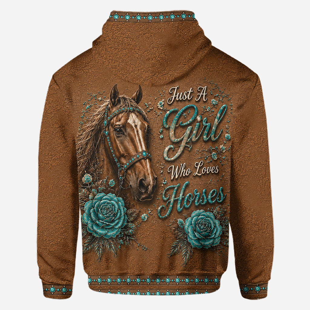 Just A Girl Who Loves Horses - Personalized Horse All Over Shirt