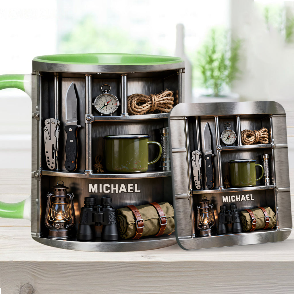 Love Camping - Personalized Camping Accent Mug & Coaster