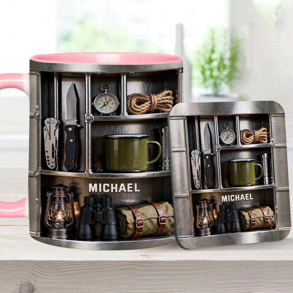 Love Camping - Personalized Camping Accent Mug & Coaster