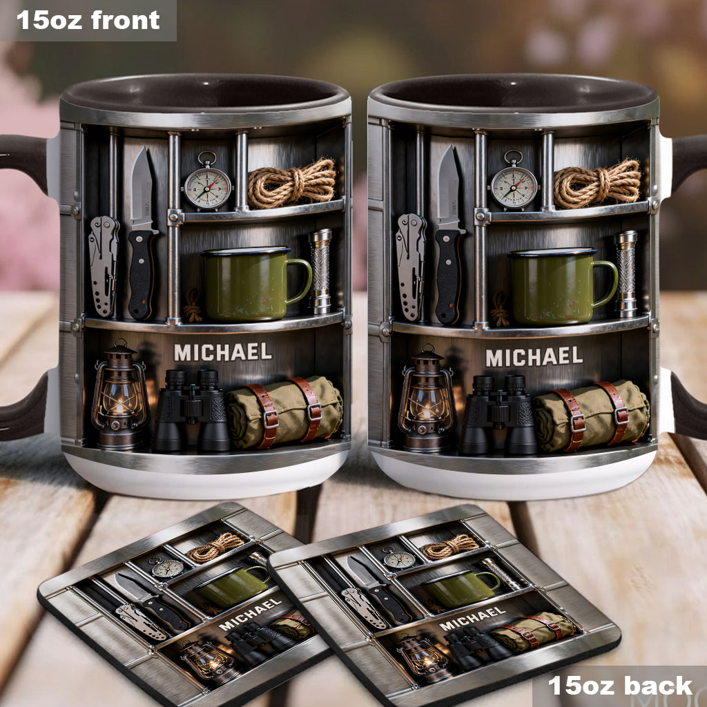 Love Camping - Personalized Camping Accent Mug & Coaster